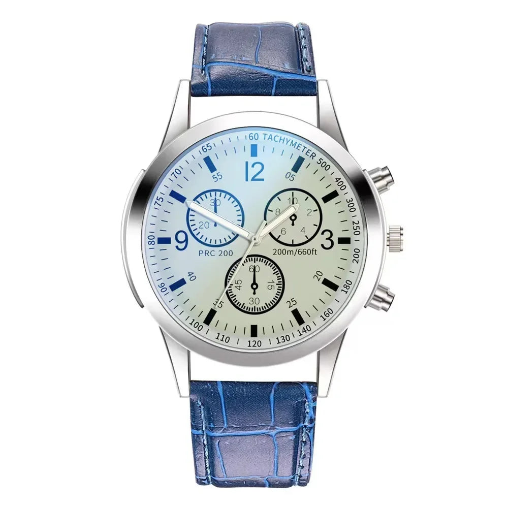 Nuevo reloj de hombre, banda de lujo, reloj redondo, moda, Blu-ray, reloj romano para hombre, relojes para hombre, שעון ספורט, часы мужские наручные