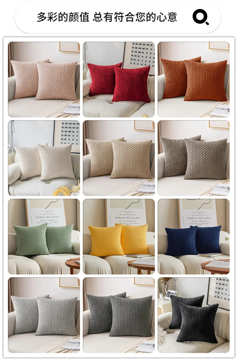 Funda de cojín de 45x45cm de alta calidad, decorativa, para sala de estar, funda de almohada para sofá, funda de cojín para el hogar