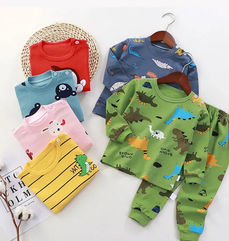 Ropa para niños Conjuntos infantiles Ropa para niños y niñas Algodón Ropa de otoño e invierno Pantalones Pijamas Ropa interior Regalo de Navidad