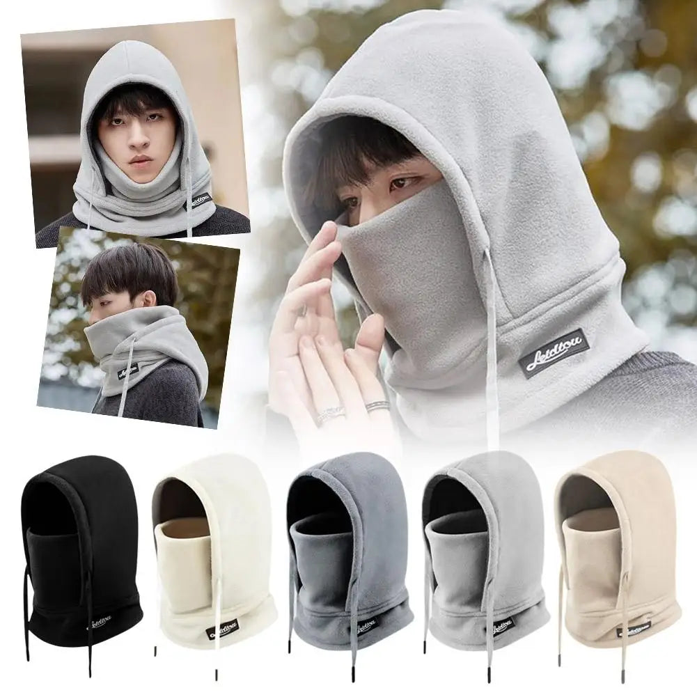 Nueva Máscara de Esquí Balaclava de Lana de Cara Completa para Invierno Gorro Cortavientos Cálido de Felpa para Cuello, Capucha Gruesa para Exteriores