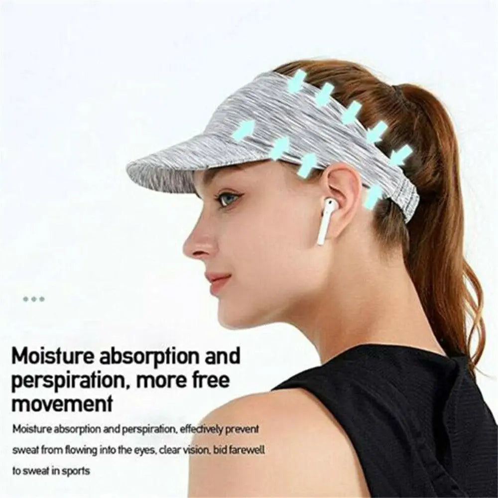 Fashion Men Women Sun Visor Casual Baseball Hat Adjustable Sports Hat Tennis Golf Sport Headband Summer Beach Cap