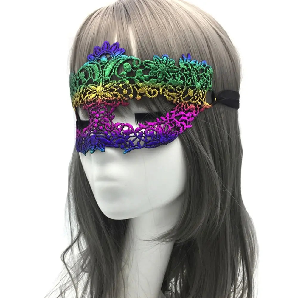 Show Queen Bronzing Costume Eye Mask Halloween Supply Cosplay Prom Props Dance Masks Venice Mask Lace Masquerade Party Supplies