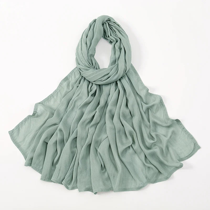 Hijabs musulmanes para mujer, pañuelos finos lisos, chales para mujer musulmana, pañuelo suave de viscosa y rayón, turbante islámico, diadema de 200x85cm