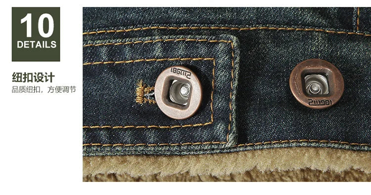 Men Denim Jackets Winter Coats Fleece Warm Jeans Jackets High Quality Male Casual Blue Denim Jackets New Fashion Jeans Coats 5XL