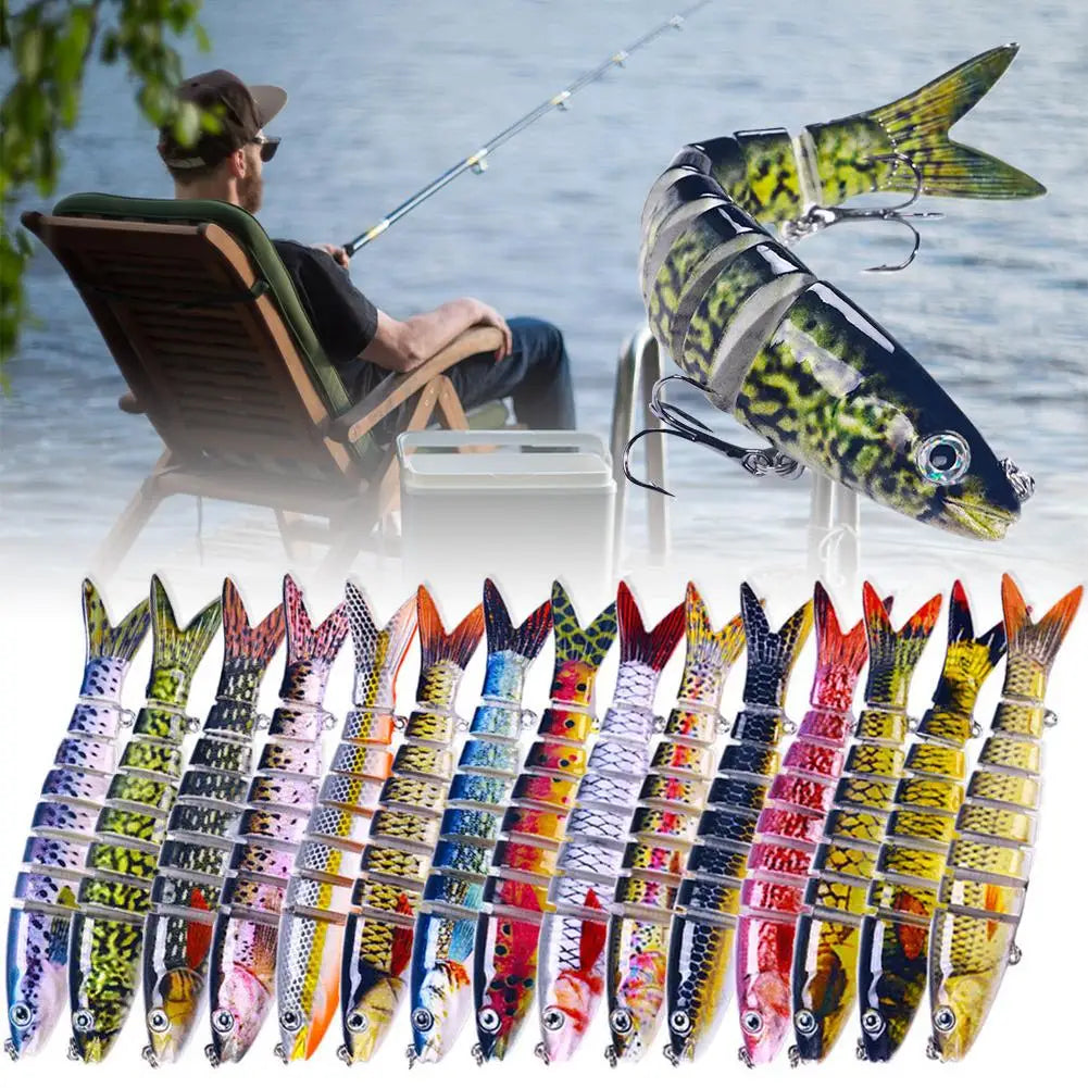 Señuelos de pesca de agua dulce y salada, Señuelos realistas de jurel y trucha, Señuelos de lubina de hundimiento lento, Equipo de pesca para la pesca en familia