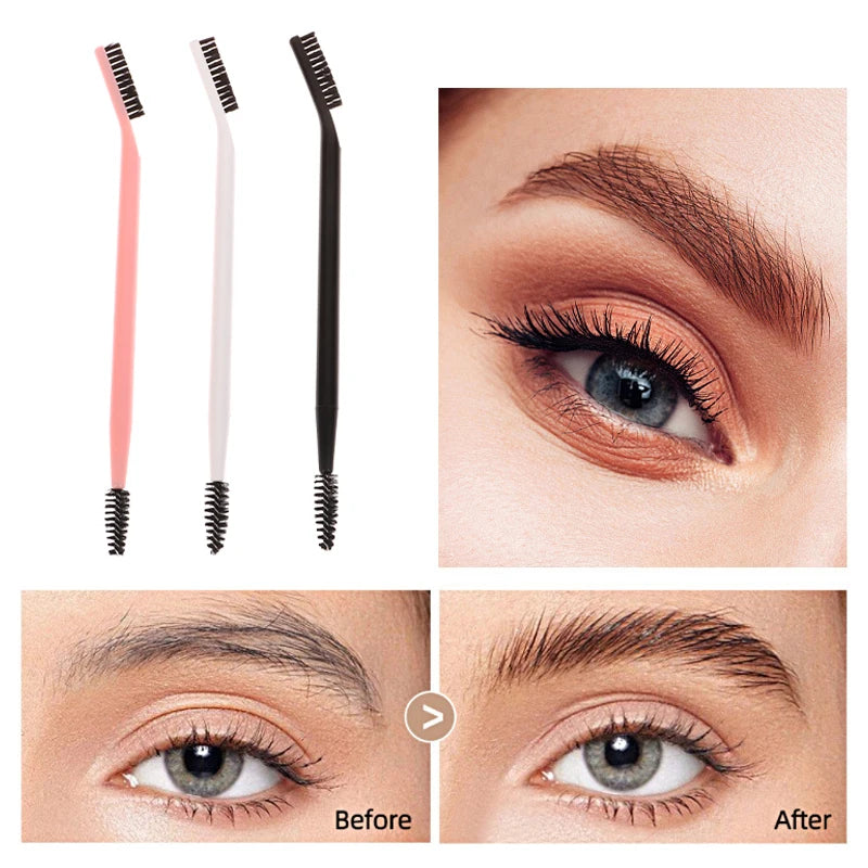 1Pc Double Headed Eyebrow Brush Eyelash Comb Eyebrow Eyelash Shaper Eye Brow Brush For Grooming Brows Reusable Makeup Tool
