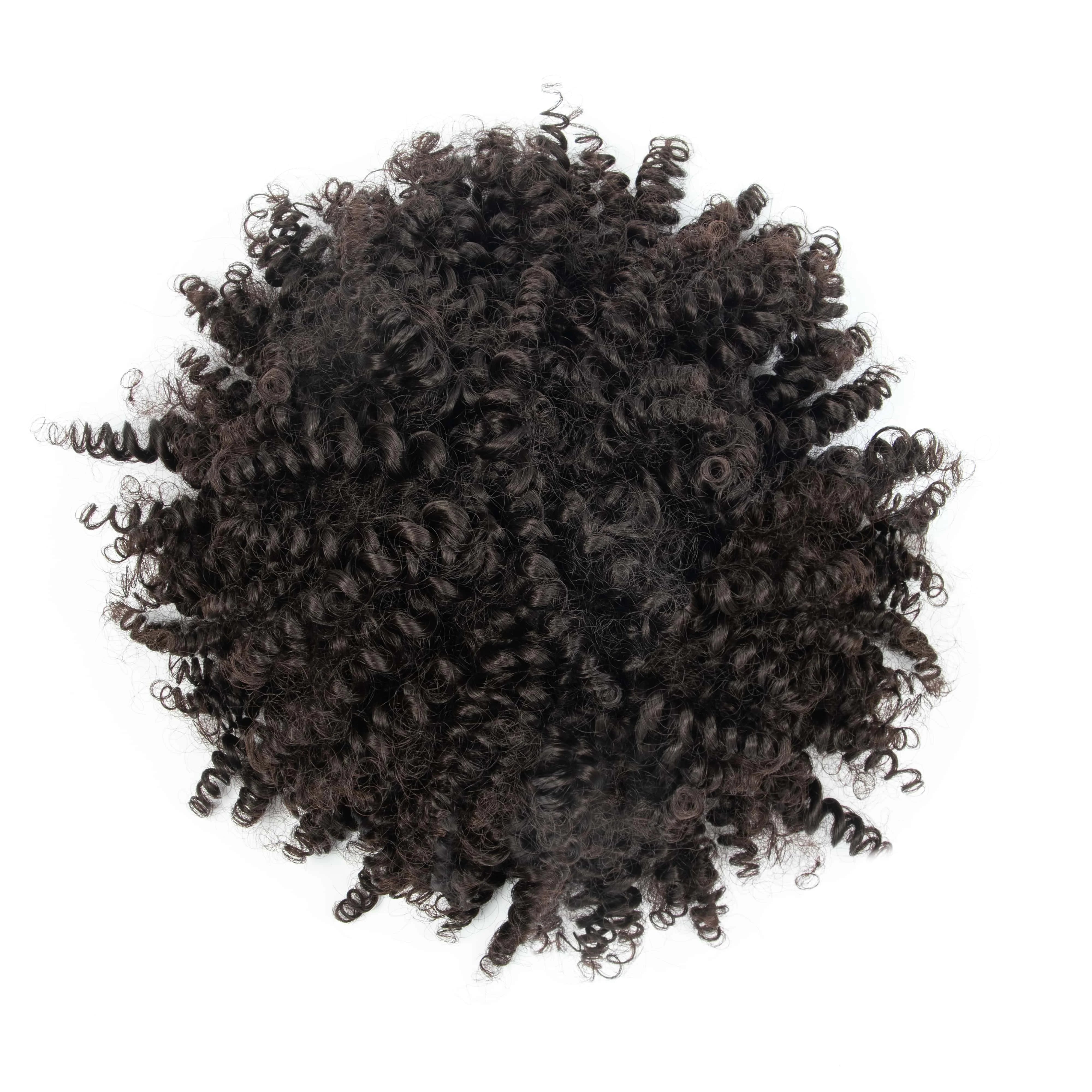 Queue de cheval bouclée synthétique pour femme à clipser, style Afro Puff, chignon désordonné, pour occasions multiples