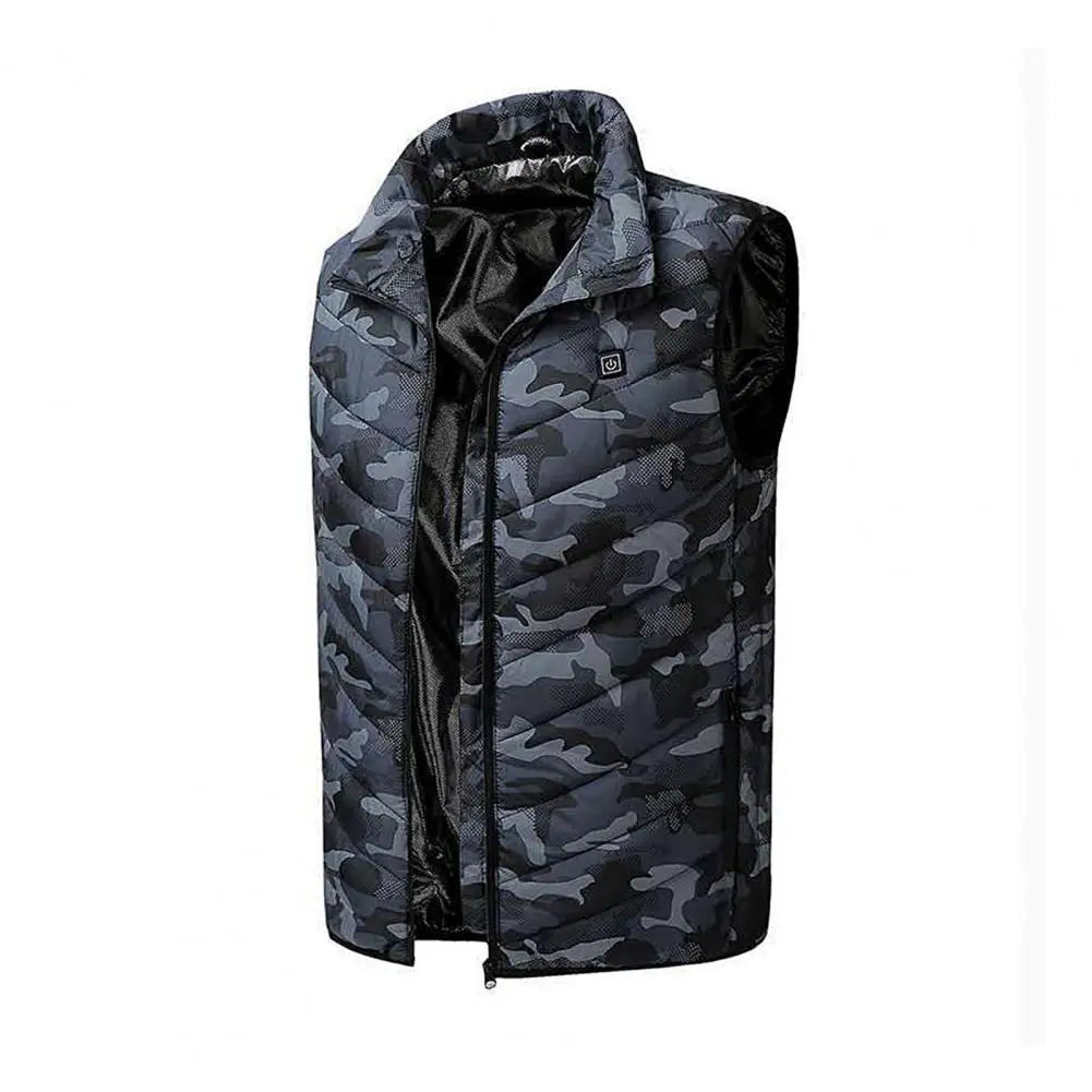Gilet chauffant intelligent USB pour homme, veste rembourrée en coton, à température constante, pour l'automne et l'hiver