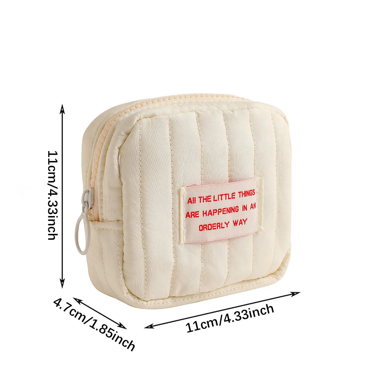 Simple Quilted Bag for Girls with High Beauty Makeup Products Storage Small Square Bag Outdoor Portable Makeup Bag