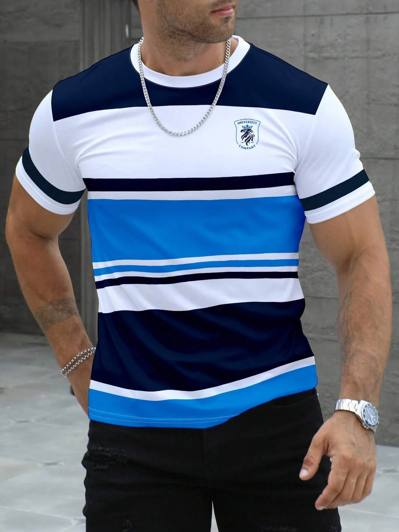 Men’s Striped Quick-Dry T-Shirt