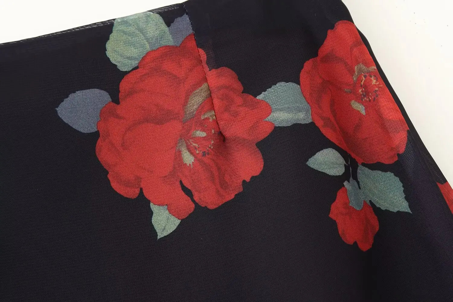 Women's Summer Skirt Sexy Two Piece Set Fashion Flower Print Holiday Party Suspender Top High Waist Slim Midi Skirt