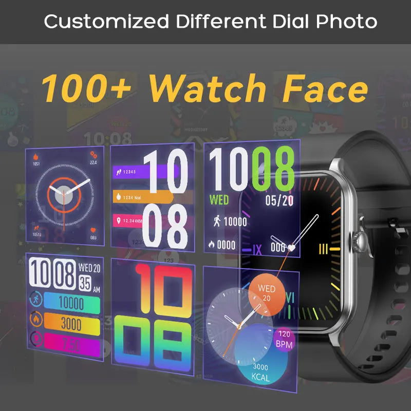 Smartwatch para mujer, rastreador de actividad física, podómetro, monitor de sueño, compatible con teléfonos Android e iOS, oro rosa.