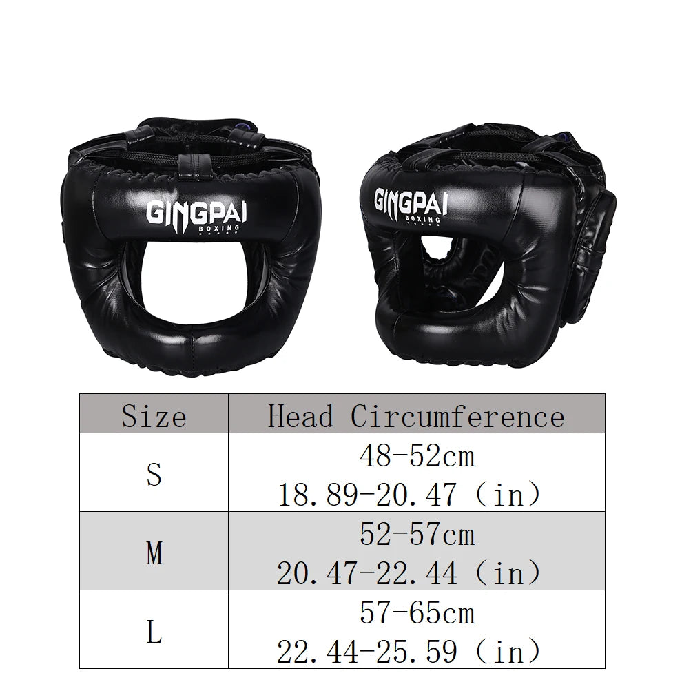 Protección de cabeza para boxeo Equipo de fitness para adultos Casco cerrado aprobado para deportes completo Hombres Mujeres Cascos Sanda Protector de cabeza para niños