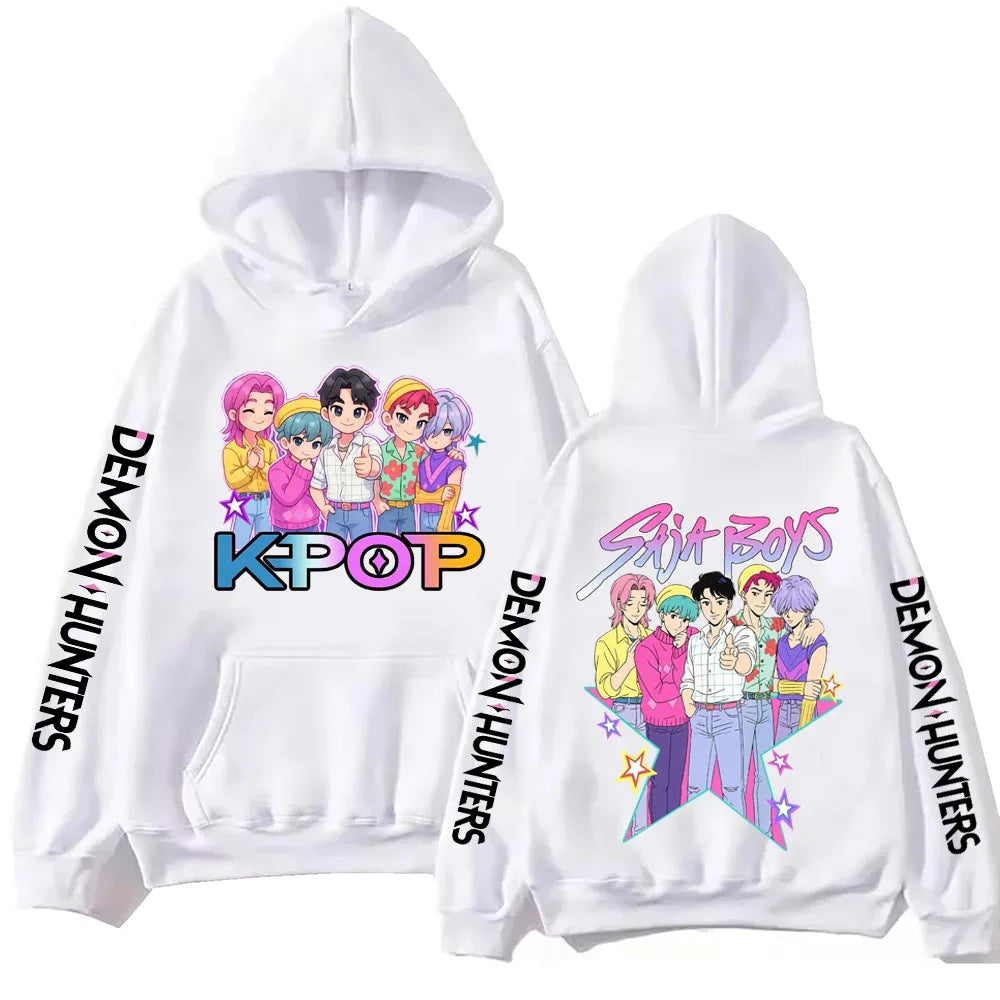 Anime Kpop Demon Hunter Saja Boy Hoodie Harajuku Pullover Tops Gift Sweatshirt