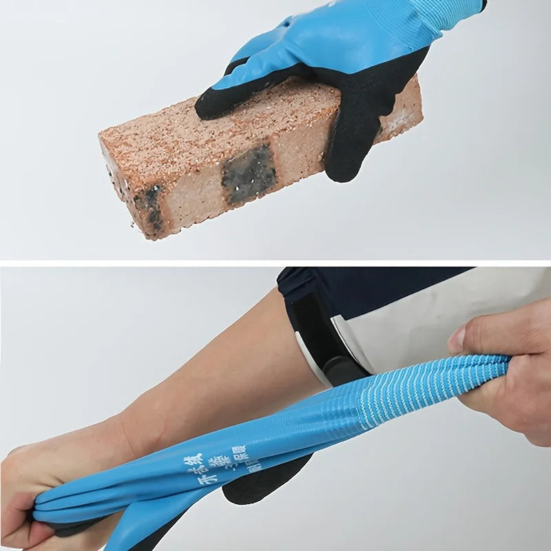 1 pair of men's cold and waterproof winter work gloves, warm and durable mechanical gloves, suitable for cold weather