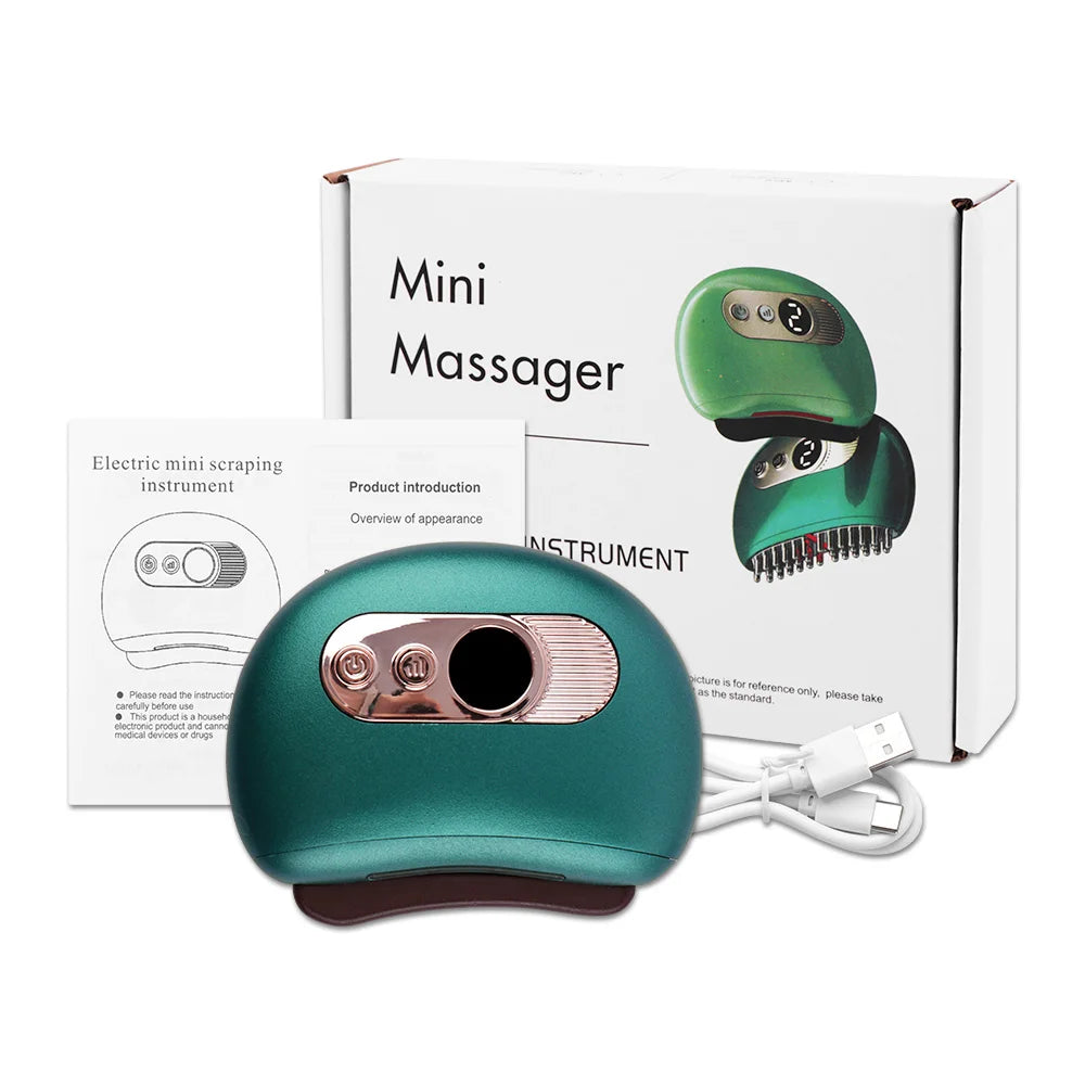 Masajeador Guasha Eléctrico Corporal Raspado Calentamiento Vibración Músculo Guasha Facial Cuello Ojos Cuchillo de Masaje Piedra Gua Sha Raspador Gouache