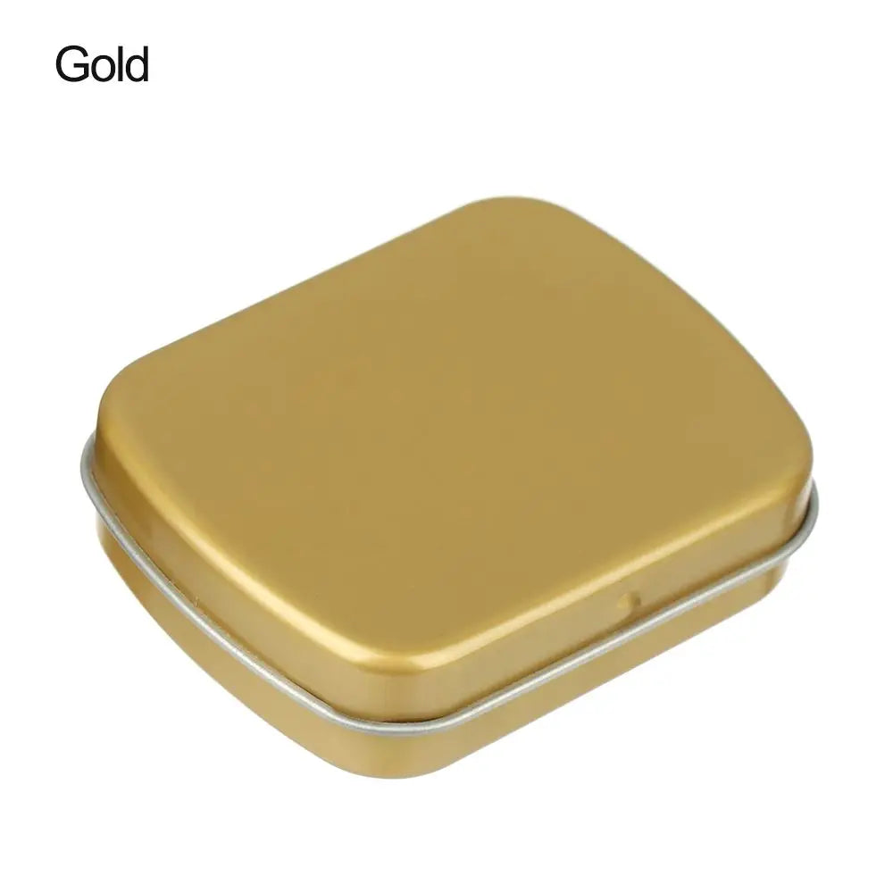 Mini Metal Hinged Tin Box Rectangular Empty Flip Iron Box Candy Tea Container Jewelry Small Storage Case Protable Pill Gift Boxs