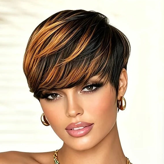 Ombre Pixie Wig with Bangs