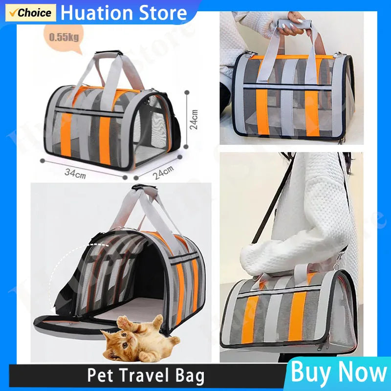 Pet Travel Bag, Airline Approved Luggage Bag, Pet Travel Carry Bag Suitable For Dogs, Cats And Puppies 34x24x24CM