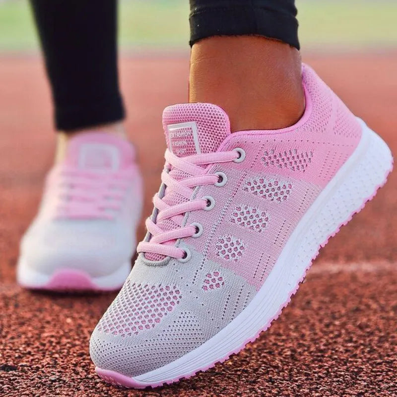 Fashion  Women's Sneaker Mesh Fabric Mesh Breathable Sneakers Women Casual shoes Lace Up Women sneakers Tenis Feminino