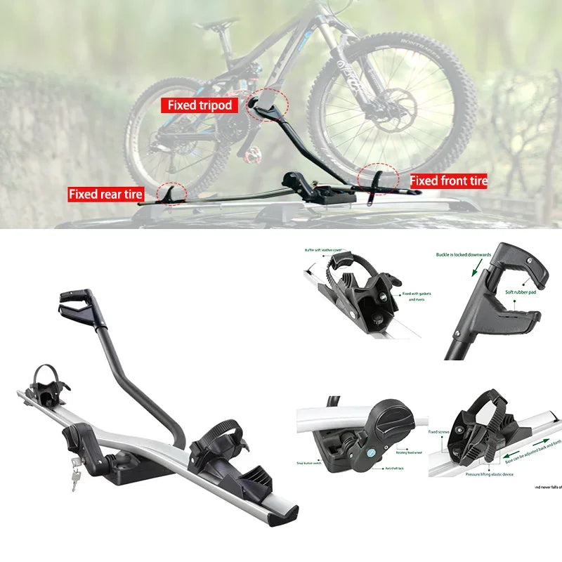 Car Luggage Rack Roof Bike Rack Car Mountain Bike Balanced Vehicle Rack Car Aluminum Alloy Luggage Racks