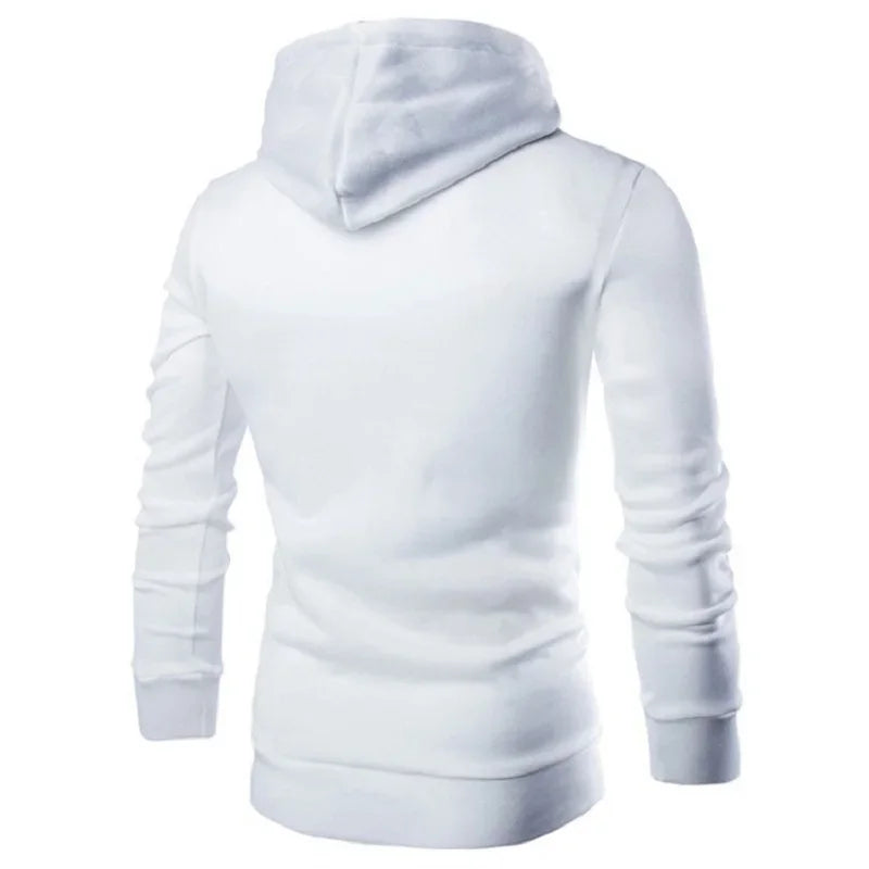 Men's Hoodies Long Sleeve Sweatshirts for Men Zipper Hooded Pullover High Neck Male Sweatshirt Top Jacket Coat Motocross Shirt