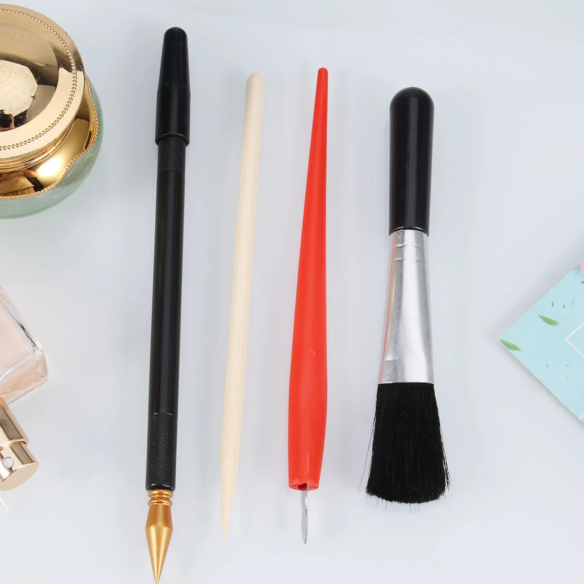 4 Pcs Scratch Painting Tool Kit Wood Stylus Pen Brush Knife Stick Craft Supplies Art Instruments Creative Teaching Tools