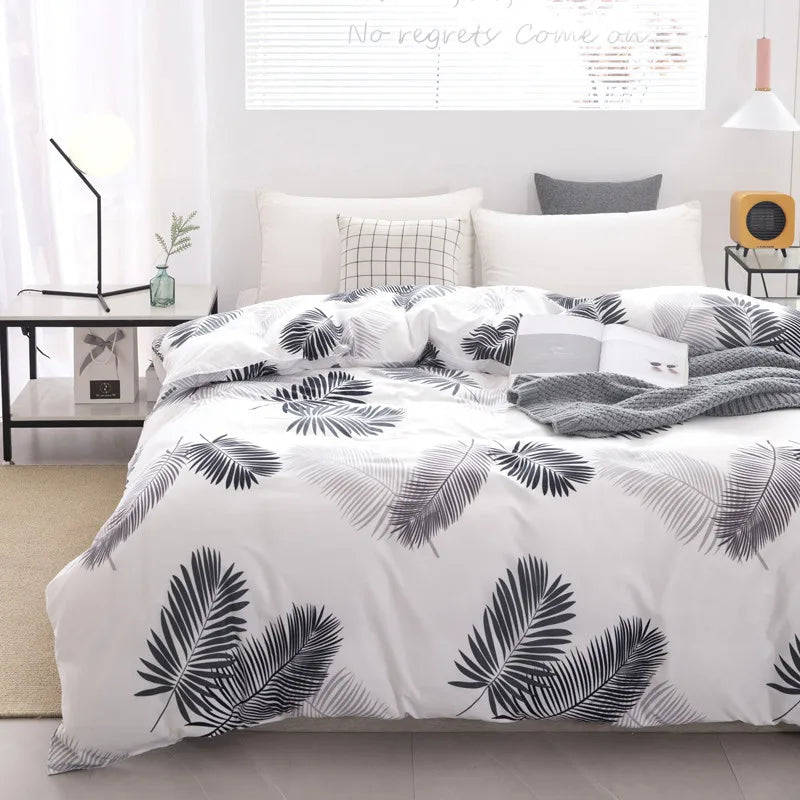 Simple Duvet Cover Single Double Queen King Size Quilt Cover Bedclothes Soft Comfort Microfiber Comforter Case No Pillowcase