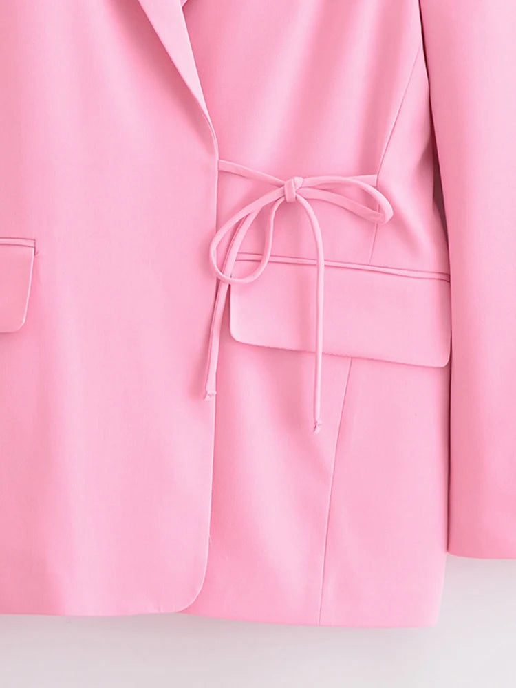 Women Summer Pant Suits 2-Pieces Sets Casual Solid Blazers Coats and Trousers Female Elegant Street Two Suit Clothing
