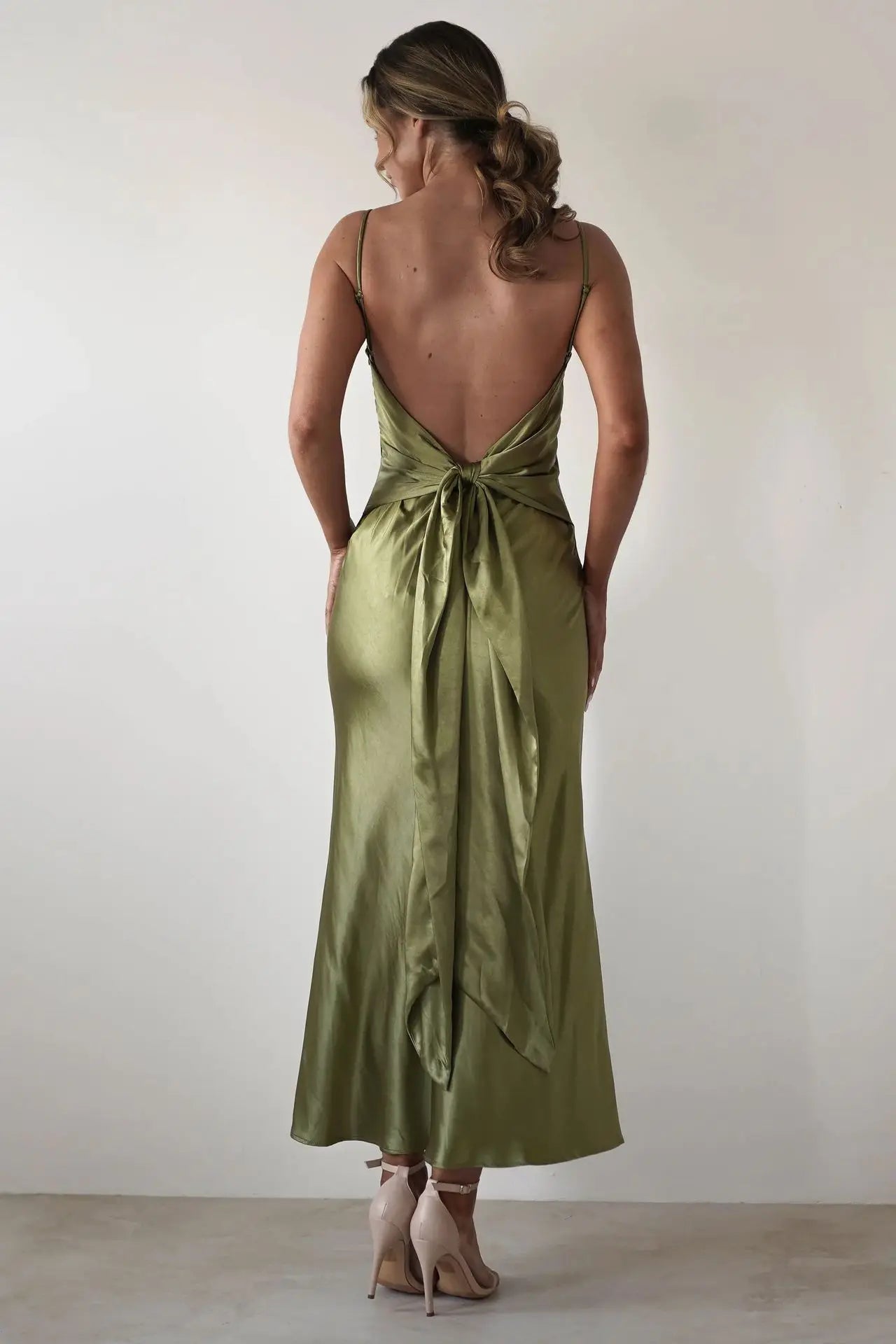 New Dresses  Woman Fashion Summer Women's Clothing Sexy Halter Satin Fashion Strappy Skirts