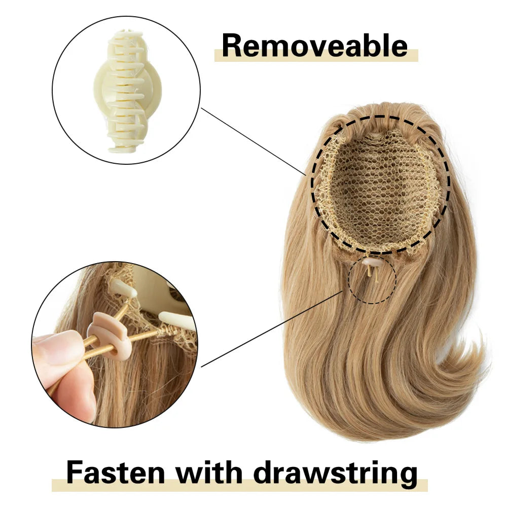 Loose Wavy Clip Ponytail