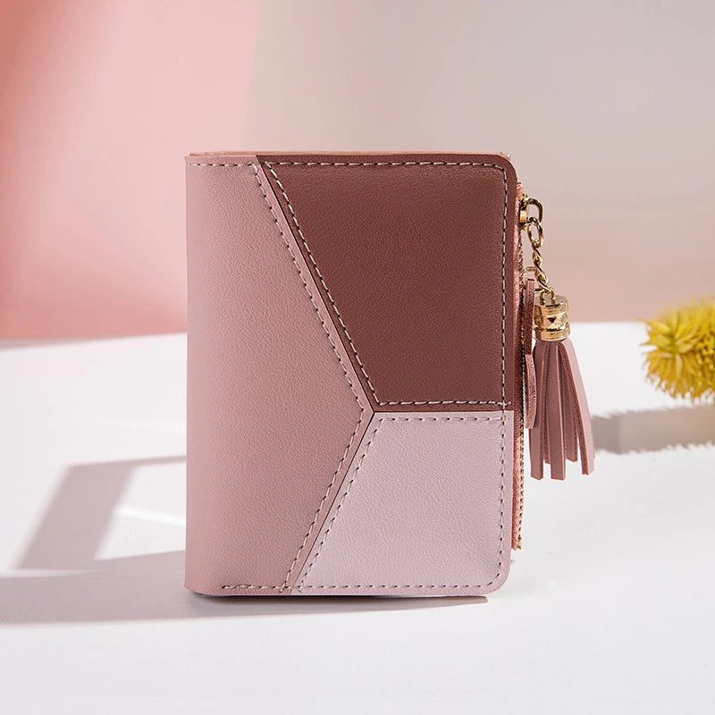 Cartera de mujer de marca de lujo hecha de piel sintética Tarjetero femenino Monederos portátiles para mujer Pequeños monederos con cremallera Regalo para niña