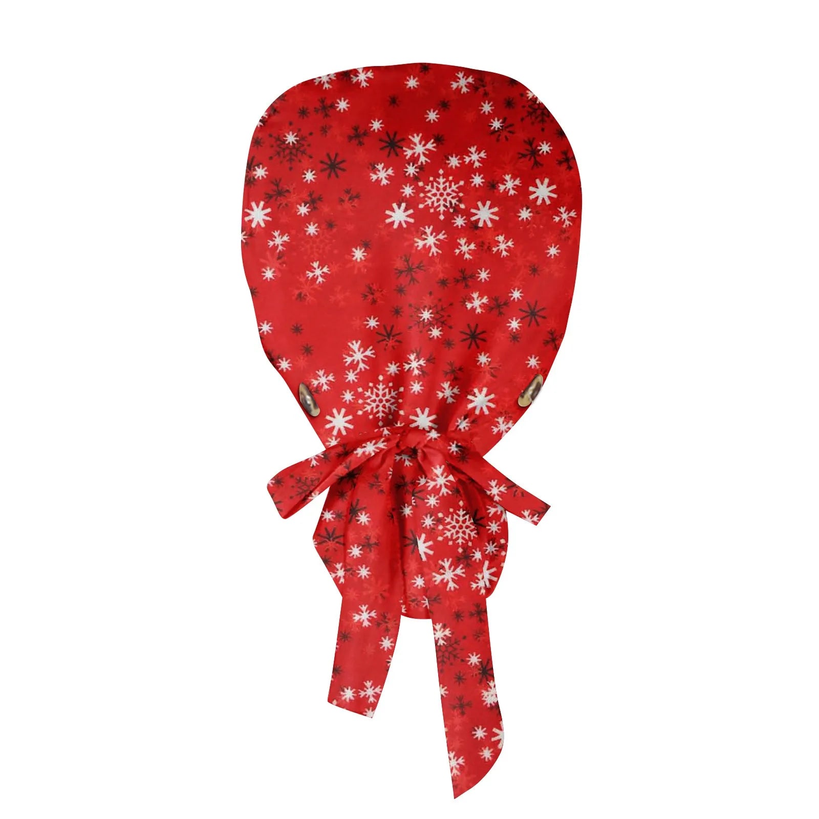 Long Hair Work Hat Fashion Christmas Print Adjustable Work Cap Beauty Salon Nursing Cap Female Surgical Hat Scrub Caps Acces