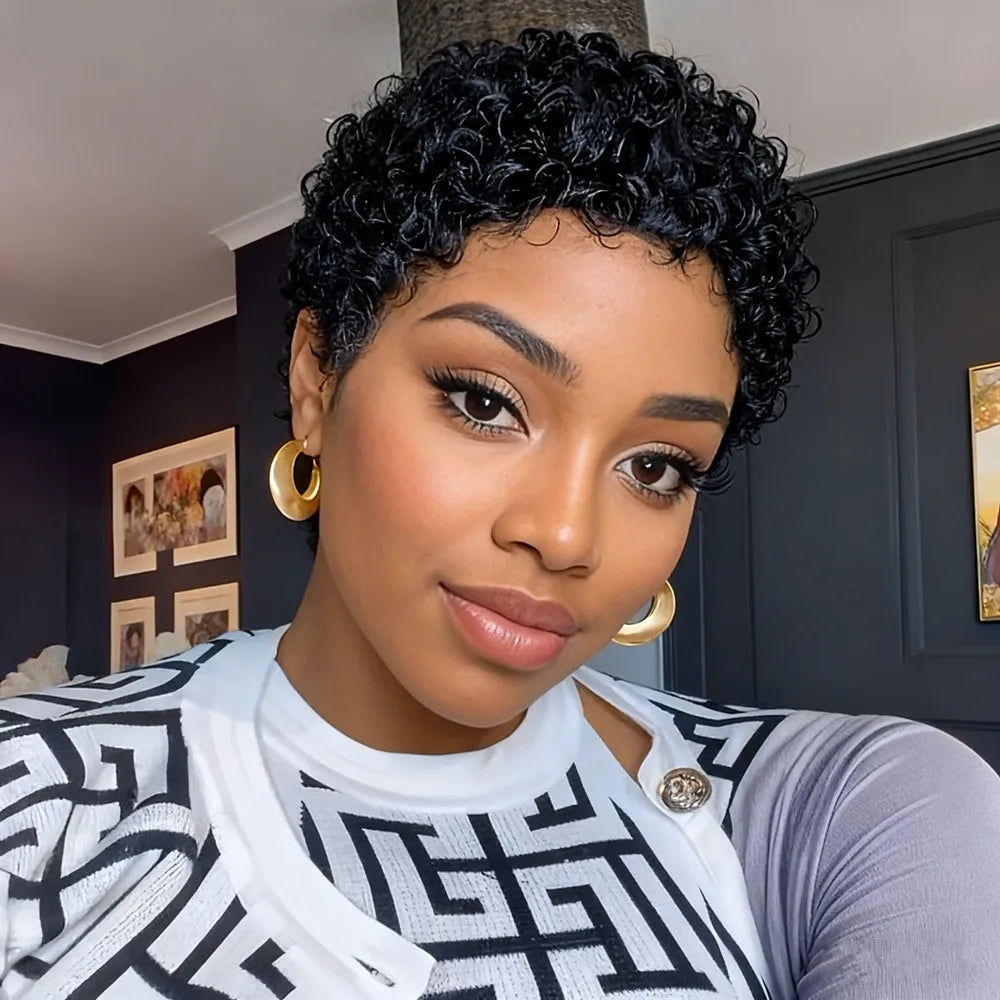 Afro Curly Pixie Wig