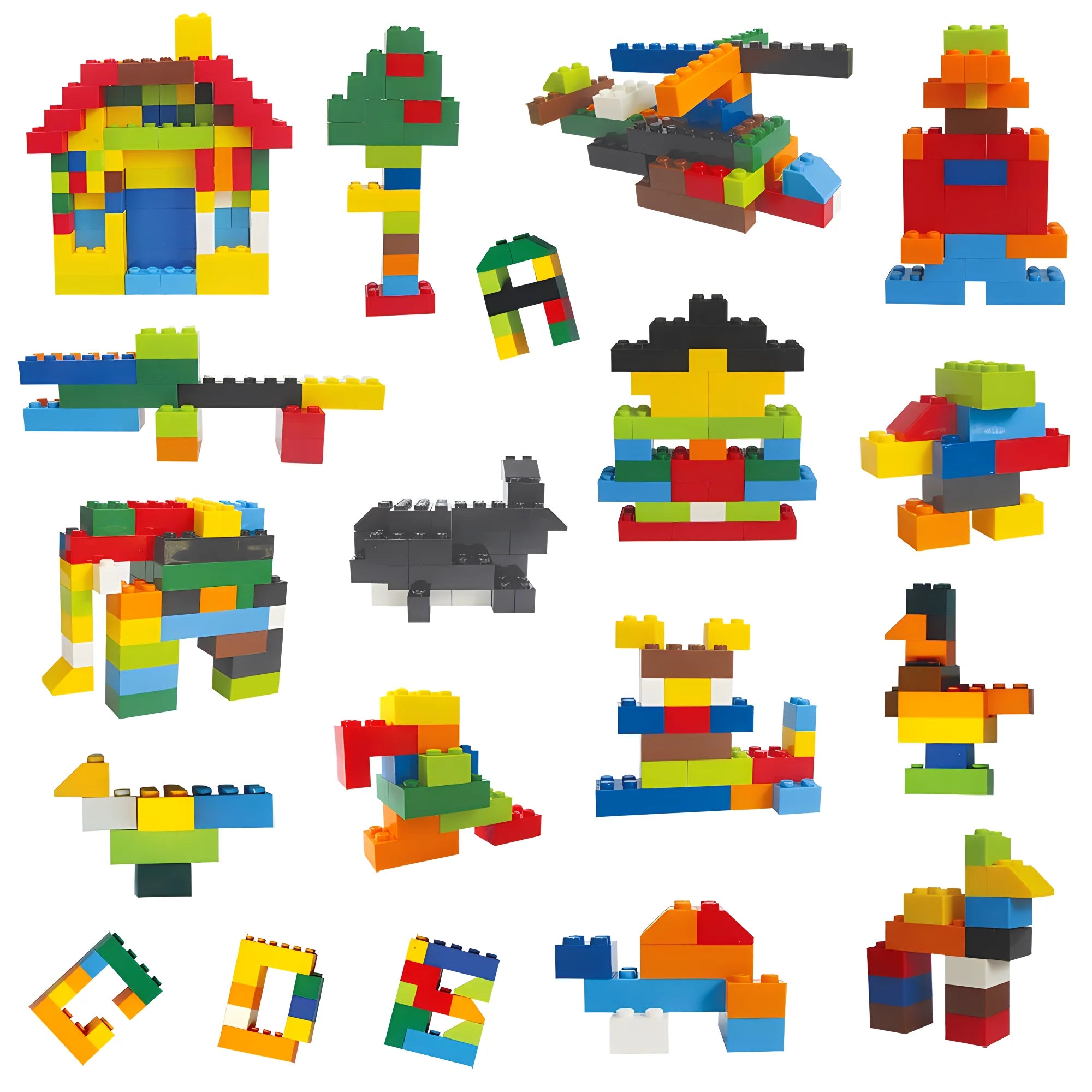 1000 Piezas de bloques de construcción creativos a granel Urban Classic Set, bloques de construcción ensamblados, regalo de cumpleaños, juguetes educativos para niños.