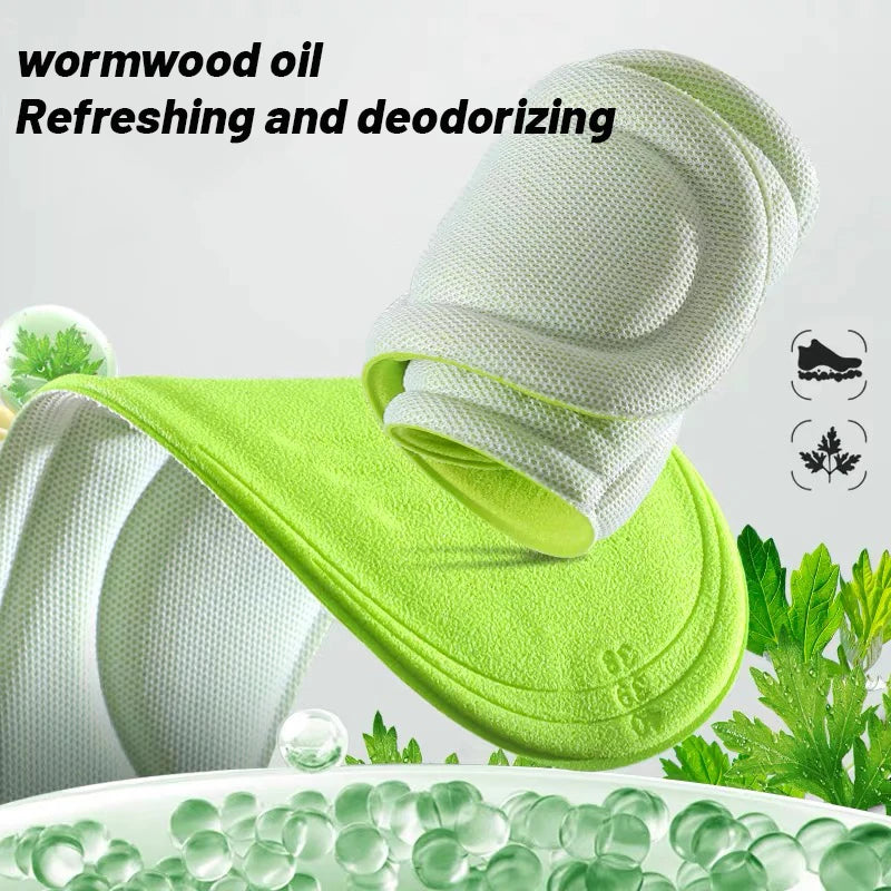 Plantillas Deportivas para Zapatos 5D Masaje Suave Desodorantes Transpirables Amortiguadoras Cojín Plantillas para Correr Hombres Mujeres