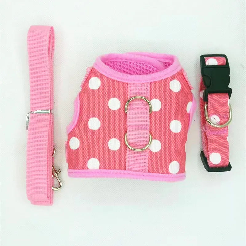 Sangle de poitrine et de gilet réfléchissante pour chat, corde de marche anti-décrochage, sangle de poitrine et de gilet respirante pour animaux de compagnie