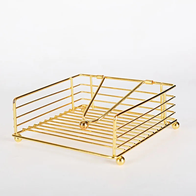 Napkin Holder, Suitable for Kitchen, Restaurant, and Outdoor Use, Matches Various Dining Room Decor Styles, Black,Gold