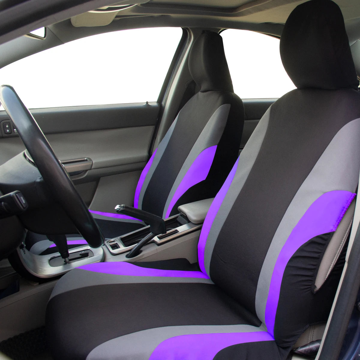 Sports Style Full Set Polyester Fabric Car Seat Covers Car Seat Protector Universal Fit Most Cars SUVs