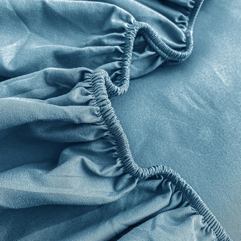 Double Bed Sheets Couple Elastic Fitted Sheet  Microfiber  Ultra-Soft Hotel Luxury Mattresses cover Queen single king Size
