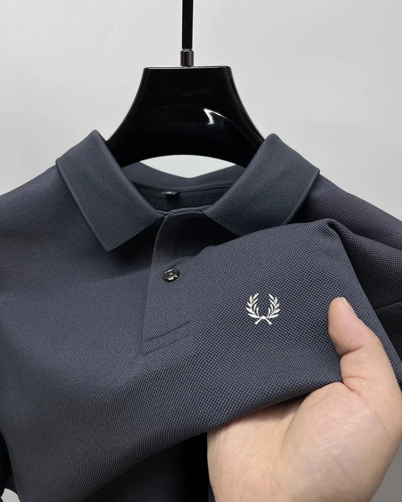 Luxury brand 100% cotton short sleeve men's polo shirt summer high-end fashion classic embroidery business casual golf T-shirt