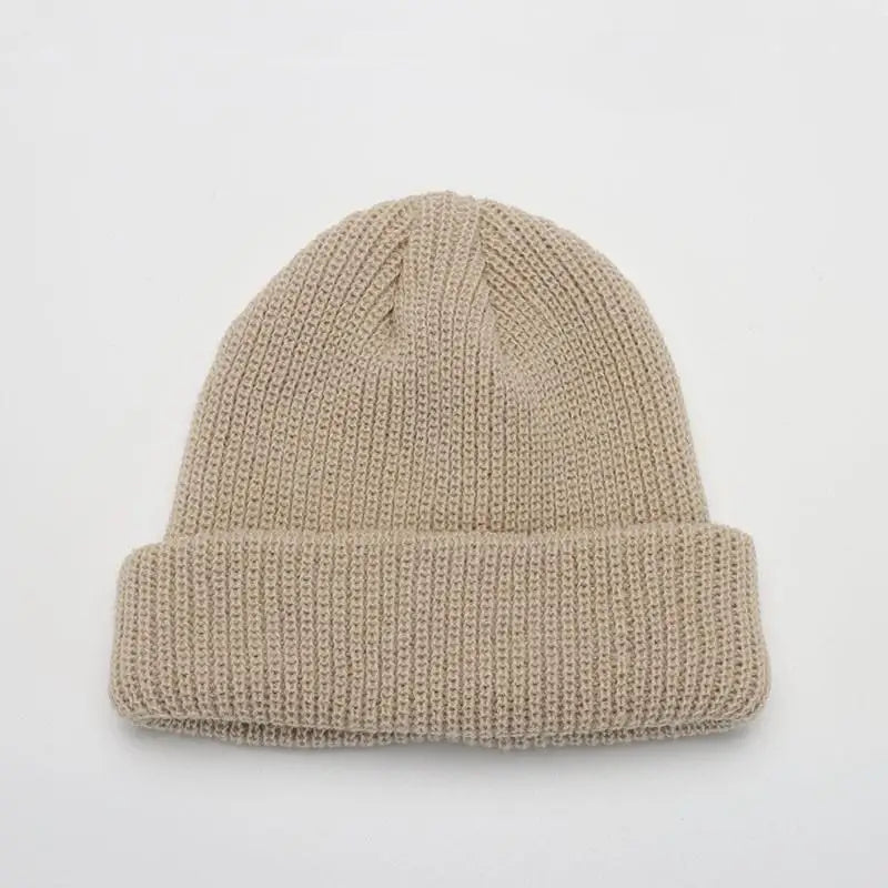 Gorros de invierno cálidos, casuales, de punto corto, estilo Hip Hop, gorro de calavera de punto elástico unisex para adultos, hombres y mujeres