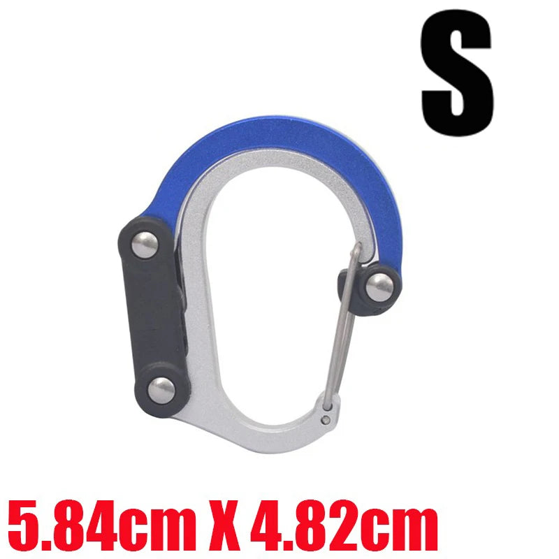 Mountaineering buckle Hybrid Gear Clip - Carabiner Rotating Hook Clip Non-Locking Strong Clips For Camping Fishing Hiking