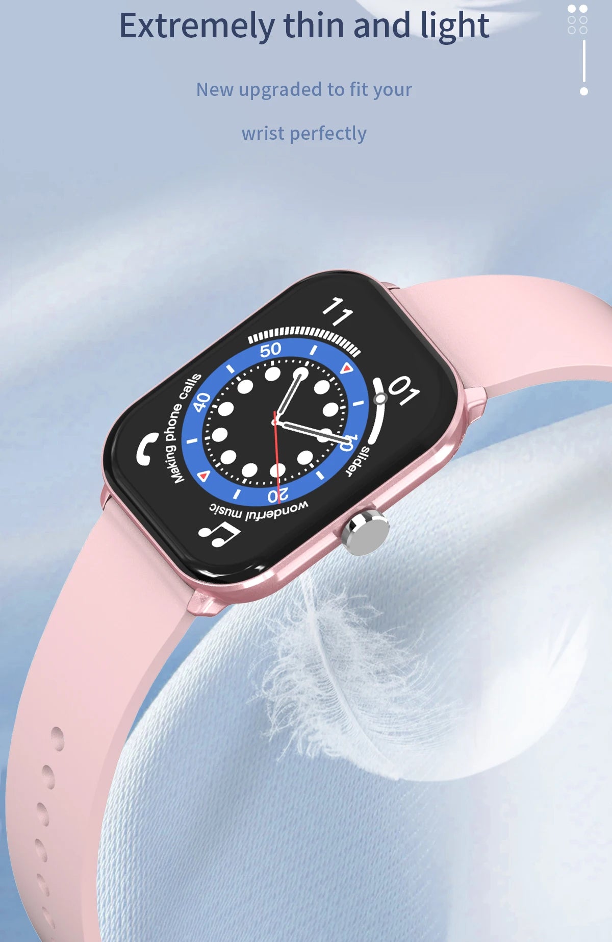 Reloj inteligente con pantalla grande de 2.01 pulgadas, cámara a prueba de agua, múltiples modos deportivos, llamadas Bluetooth, para hombres y mujeres, Smartwatch para Xiaomi