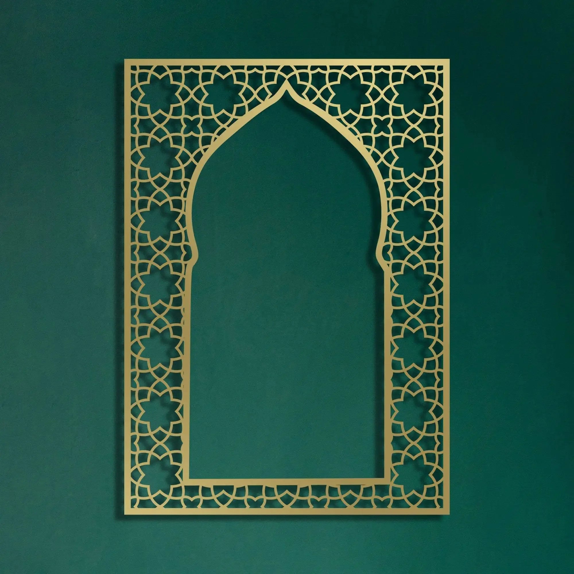 Islamic Metal Wall Art Arabic Design Panel, Home Decor for Interior & Outdoor, Ideal Muslim Gifts, Stylish Wall Hanger