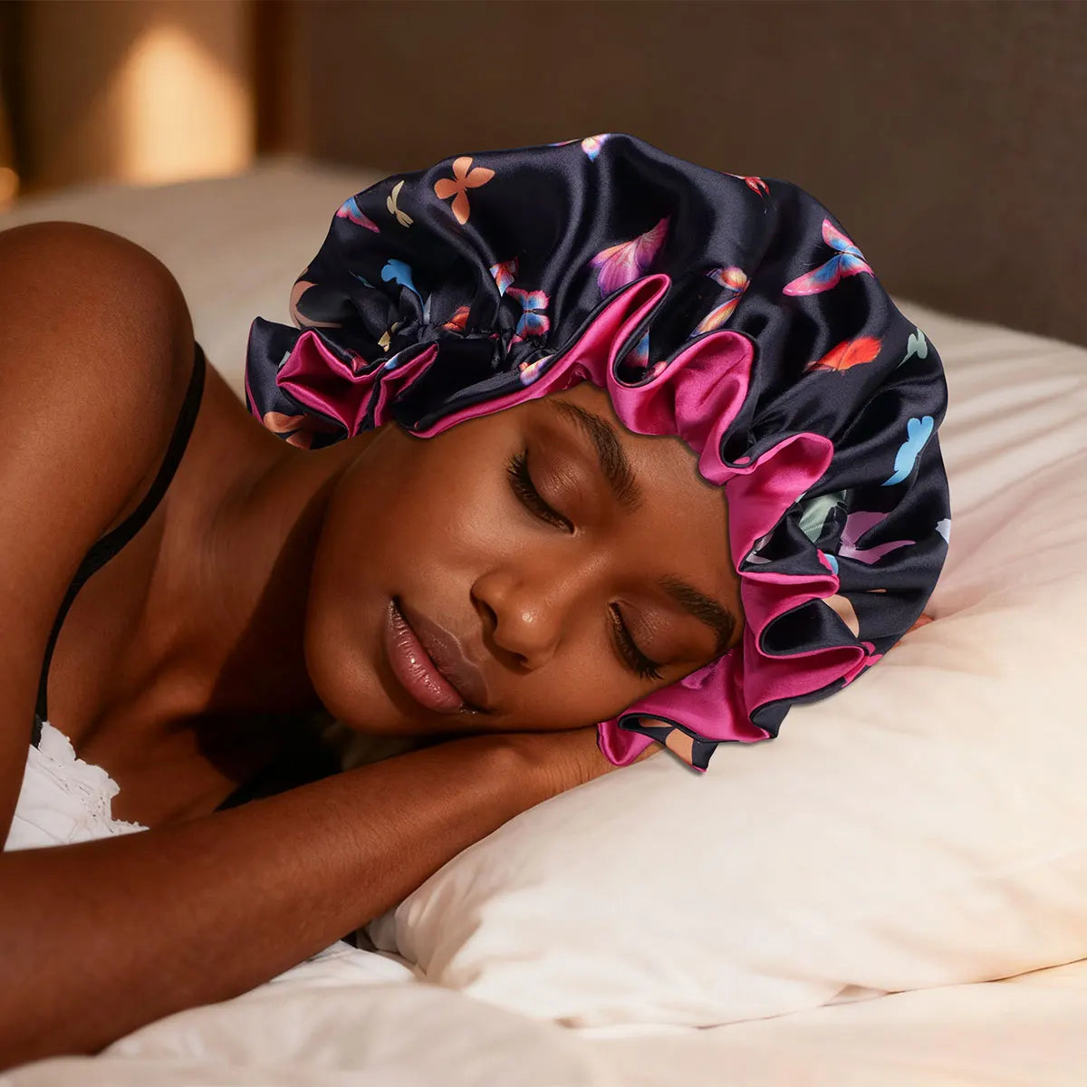 Butterfly Lace Sleep Cap