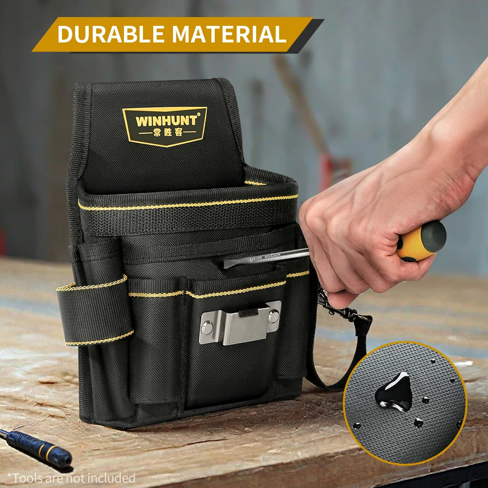 Electrician Tool Waist Bag - Durable, Portable, Multifunctional, Made of Textile Materials, No Assembly Required, Battery-Free f