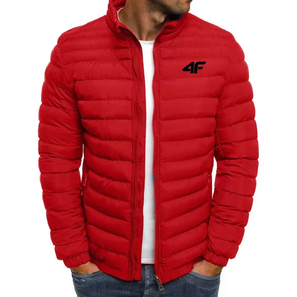 Men’s Short Cotton-Padded Jacket – Street Style, Warm & Windproof