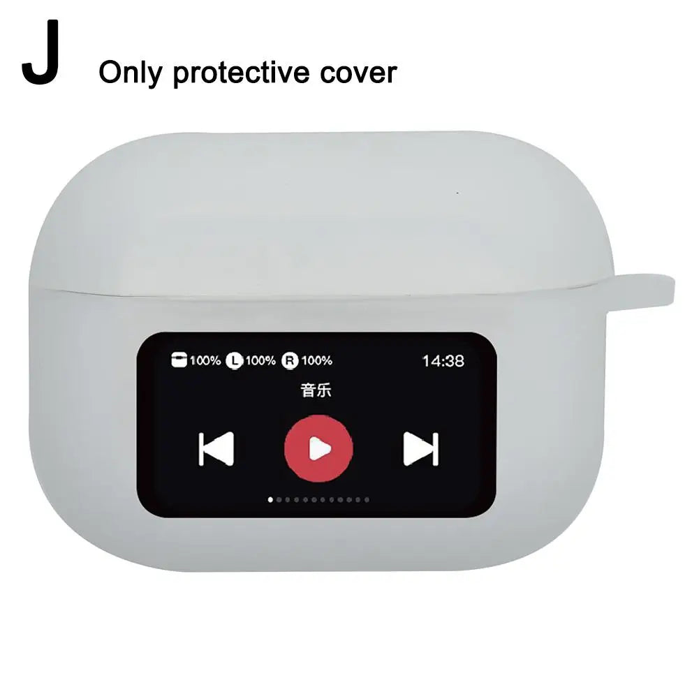 Funda para auriculares A9 Pro Funda para auriculares para Airpods Cubierta protectora Anticaídas Antigolpes Antipolvo Funda de silicona transparente