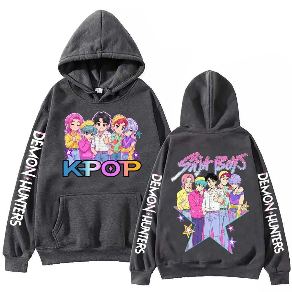 Anime Kpop Demon Hunter Saja Boy Hoodie Harajuku Pullover Tops Gift Sweatshirt